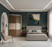 Встроенный шкаф купе полукруглый Беннет